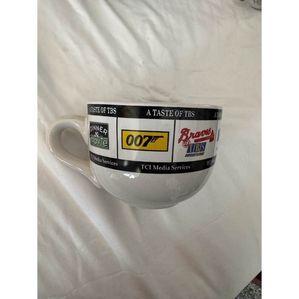 Vintage A Taste Of TBS Turner Broadcasting Movies Shows TCI Media Coffee Mug Cup